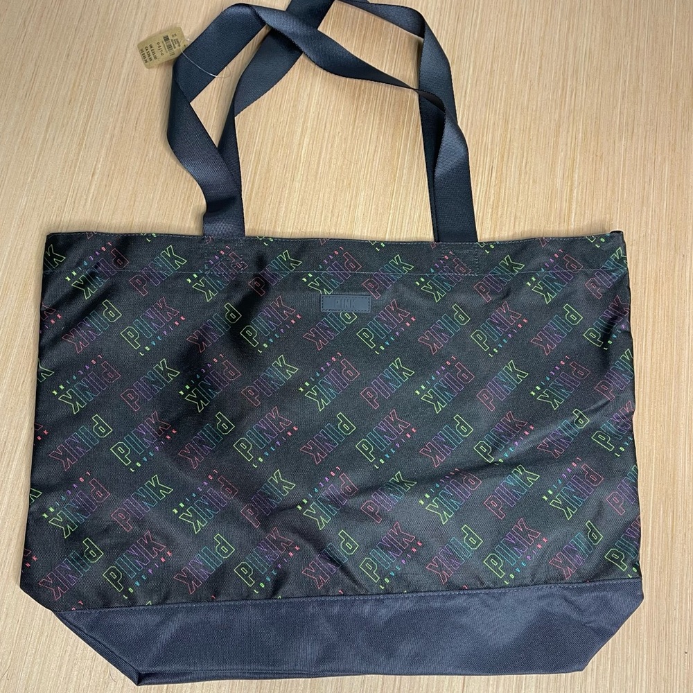 Victoria’s Secret PINK nwt Rainbow 🌈 $39.95 Tote Zipper Bag Weekender